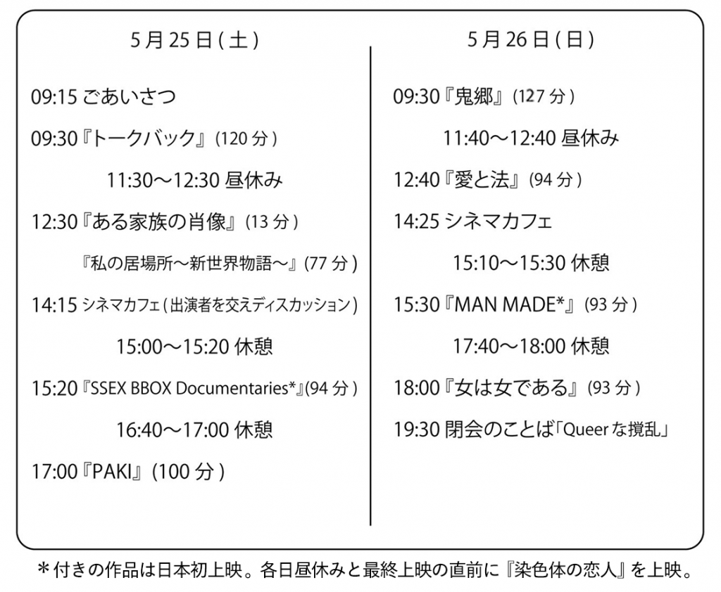 タイムテーブル